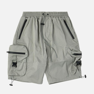 Shorts décontractés pour hommes 2026, style urbain, en toile, fabriqués au Pakistan, coupe-vent, avec cordon de serrage, taille haute, couleur unie - Product Image 1