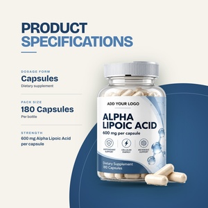 Capsules de complément alimentaire végétalien à base d'acide alpha-lipoïque (ALA) à marque privée/étiquette personnalisée - Réduit le stress oxydatif - 60/120 unités - Product Image 4