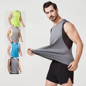 Haute qualité 100% Polyester séchage rapide maille course entraînement débardeurs Fitness entraînement Performance Gym sans manches chemises pour hommes - Product Image 2