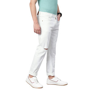 Nouvelle Arrivée Jean Cargo Homme en Denim Délavé Extensible Respirant Hiver-Printemps avec Cordon de Serrage et Multi-Poches - Product Image 1