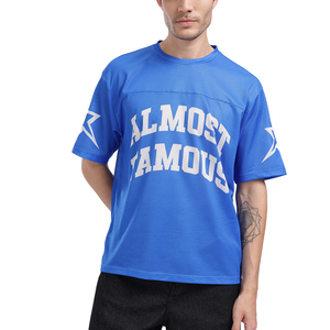 Men's Blue 100% <b>Polyester</b> Mesh T-Shirts Crew Neck Short Sleeve Breathable Regular Fit custom printed <b>tshirts</b> casual sports wear - Product Image 1
