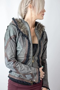 Veste en cuir de luxe à motif python pour femme, en cuir de vache véritable, collection mode, service OEM ODM, échantillons disponibles en gros - Product Image 3