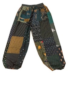 Vente en gros Pantalon sarouel taille haute à patchwork pour la saison Pantalon XL pour festival d'été avec élastique pour femmes hommes Poches d'hiver pour la sueur - Product Image 5