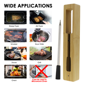 Thermomètre à viande de qualité supérieure avec surveillance à distance, thermomètre de cuisson avec portée sans fil de 165 pieds pour la cuisine, le barbecue - Product Image 4