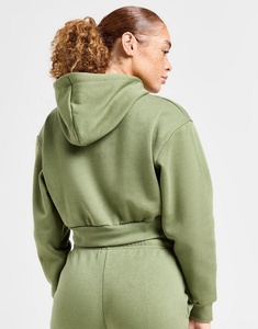 Full Custom Make New Casual Women's Regular Hoodie Solid Color Long Sleeve Zipper <b>Jacket</b> Winter Sustainable Nylon/Cotton Front - Product Image 3
