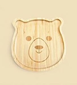 Plateau de service en bois naturel en forme d'ours, assiette décorative pour collations, design mignon avec visage d'animal, planche de service alimentaire en bois pour la maison et la cuisine - Product Image 5