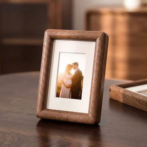 Magnetic Wooden Photo <b>Frame</b>, Fridge Magnet <b>Picture</b> <b>Frame</b>, Mini Solid <b>Wood</b> <b>Frame</b>, Valentine’s Day Gift for Her, Mother’s Day Home - Product Image 2