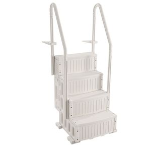 Escalera para Piscina de 4 Peldaños, Antideslizante, Resistente, con Barandillas Dobles, Capacidad de Carga Máxima de 400 Libras, para Piscinas de 48-54 Pulgadas - Product Image 1