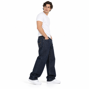Classic Baggy <b>Jeans</b> <b>Men</b> <b>Relaxed</b> Loose <b>Fit</b> Denim Pants Cargo Style Streetwear Fashion Casual <b>Jeans</b> Manufacturer - Product Image 3