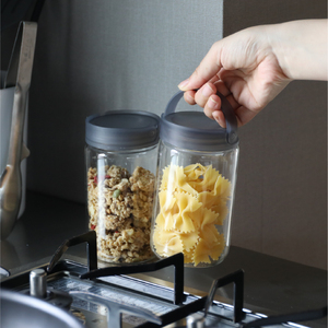Kitchen <b>Glass</b> Canister Airtight Stackable 250ml 500ml Borosilicate Food Storage Jar Spice <b>Container</b> with Silicone Lid Microwave - Product Image 5