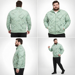 Customize Printed Plus Size Track <b>Jacket</b> Men Spandex Polyester Yoga Training <b>Jackets</b> Men Turtleneck Full Zipper Sportswear Top - Product Image 5