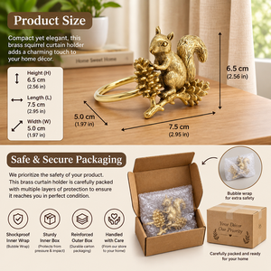 Premium Gold Metal Squirrel <b>Curtain</b> <b>Holdback</b> for Luxury Living Room Bedroom Hotel Window Decor Wholesale Supplier - Product Image 5
