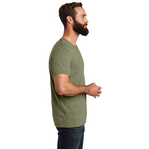 T-shirt en jersey 100% coton à manches courtes et col en V pour homme, coupe classique, vêtements décontractés - Product Image 6
