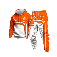 Ensemble de survêtement unisexe bleu marine et blanc avec impression par sublimation, logo sportif sur le devant, polyester respirant, vêtements d'e-sport pour adultes