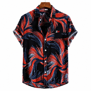 Camisa de Verano para Hombre, Estampado Floral Completo, Talla Grande, Manga Corta, Blusa Playera Cómoda, Camiseta Hawaiana - Product Image 1