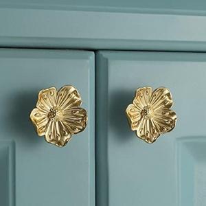 Boutons de meubles en laiton de luxe pour la décoration de la maison, design floral, boutons de tiroir, boutons de fenêtre, boutons de placard, ensembles de cadeaux, design moderne, respectueux de l'environnement - Product Image 6