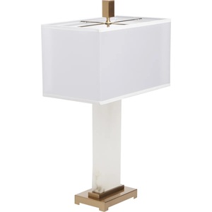 Modern <b>Marble</b> Accent Lamp Featuring Structured Geometric Form Warm Ambient Glow And Premium Decorative Styling - Product Image 3
