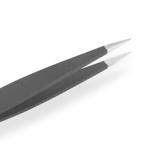 Pince à épiler droite pour extensions de cils, en acier inoxydable, outil de précision pour isolation des cils, applicateur professionnel pour cils - Product Image 4