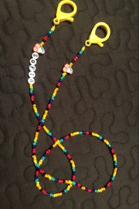 Fashion Modern Embroidered Beaded <b>Lanyard</b> Handmade <b>Key</b> Holder Strap with Floral Design Customized Shape - Product Image 3