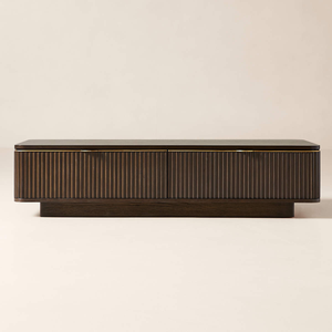 Mesa de Centro de Teca Sólida Acanalada Moderna y Lujosa con Cajones de Almacenamiento, Mesa de Centro Premium para Sala de Estar, Muebles Hechos a Mano - Product Image 6