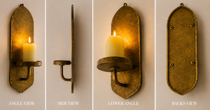 Opulent Venetian Baroque <b>Wall</b> <b>Sconce</b> Designer Luxury <b>Wall</b> <b>Lighting</b> Fixture with Detailed Mirror Craftsmanship, Decorative Brass - Product Image 5