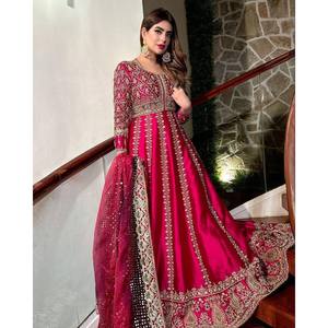 Vestido de Seda de Diseñador y Dupatta para Fiestas, Conjunto Tradicional de Lehenga Choli - Product Image 6