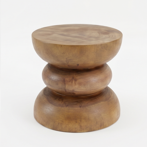 Teak Wooden <b>Stool</b> Minimalist Design Solid Wood Eco-Friendly Modern Home Furniture Living Room <b>Bedroom</b> Durable Ottoman Side Table - Product Image 2