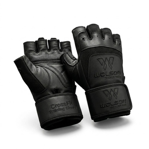 Guantes de Gimnasio Transpirables de Neopreno con Cierre de Cordones y Medio Dedo para CrossFit, Levantamiento de Pesas y Entrenamiento de Fuerza - Product Image 1