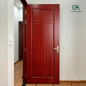 Puerta Interior Clásica de Madera Sólida con Diseño de Ranuras, Acabado Minimalista, para Dormitorio o Sala de Estar, Apertura Manual GA-07L - Product Image 1