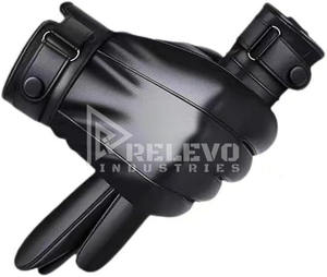 Gants en cuir, design thermique, respirants, séchage rapide, doublure en laine pour utilisation avec écran tactile, unisexe, adultes, toutes saisons, moto/conduite - Product Image 6