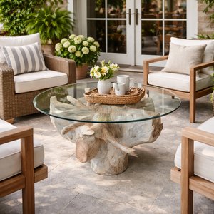 Table basse Ceko en racine de teck naturelle, durable, organique, rustique, de luxe, multi-usages, emballage postal, meubles de salon, décoration unique - Product Image 4