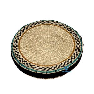 Premium Collection Water Hyacinth Ottoman Handmade Floor <b>Cushion</b> Natural Fiber Home Accessories OEM ODM - Product Image 1