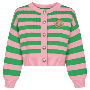 Alpha Kapa Alpha AKA <b>Women's</b> Casual Knitted <b>Cardigan</b> Sweater 100% Acrylic High Quality <b>cardigan</b> For Winter - Product Image 1