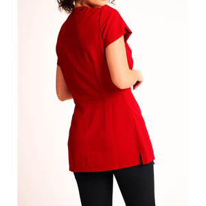 <b>Wrap</b> Style New Arrival Spa Uniform <b>Black</b> Design High Quality Uniform Spa Salon Tunic - Product Image 5