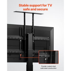 120 Lbs Max Load Adjustable Motorized TV Lift <b>Stand</b> Mount Bracket Electric Vertical TV Bracket Remote <b>Control</b> TV Mounts Carts - Product Image 4