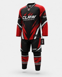 Uniforme de Hockey sobre Hielo 100% Poliéster, Cómodo, con Logotipo Sublimado, Diseño con Nombre del Equipo, Transpirable, Antibacterial, de Secado Rápido, Unisex - Product Image 5