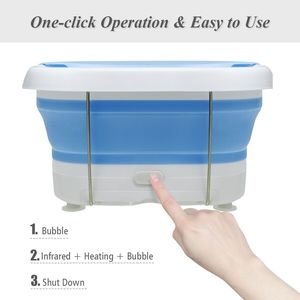 Bain de pieds motorisé avec fonction de massage, lumière rouge et chaleur - Product Image 2