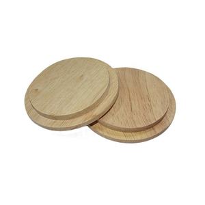 ฝาไม้ทรงกลมแบบใช้แล้วทิ้ง ชุด 2 ชิ้น ผิวสัมผัสธรรมชาติ - Product Image 1