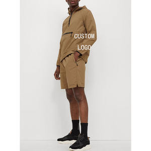 Ensemble de vêtements d'été pour homme, t-shirt à col rond et short, respirant, logo personnalisé, prix de gros, deux pièces. - Product Image 6