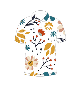 Camiseta Polo Personalizada para Hombre con Estampado Floral Abstracto, Manga Corta, Informal, de Moda, para Golf, con Logotipo Personalizado, OEM, ODM, al por Mayor - Product Image 1