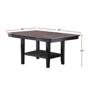 Tavolo da Cucina e Sala da Pranzo in Legno di Gomma con Ripiano Portaoggetti, Finitura Caffè Scuro, per Uso Domestico - Product Image 3