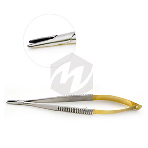 Portaagujas Castroviejo de 14 cm, Portaagujas Quirúrgico Premium con Mordazas de Carburo de Tungsteno, Recto, Instrumentos Médicos - Product Image 2