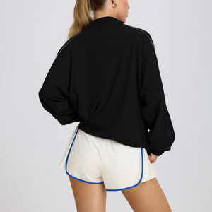 Chaqueta Deportiva Acolchada de Lona Estampada, Holgada, Transpirable y de Secado Rápido para Mujer, Talla Grande - Product Image 4