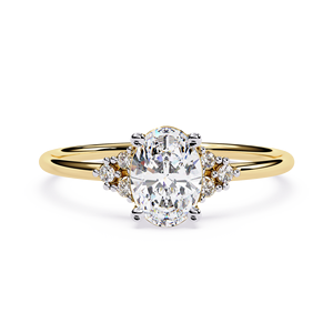 Discover Beauty Ethical Luxury Handcrafted 10K Gold Brilliant Lab Diamond IGI Certified Trendy Daily Unisex <b>Ring</b> Made Be - Product Image 1