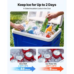 Nevera Portátil Rígida con Ruedas de 21QT, Resistente a Fugas, Mantiene el Hielo Frío Durante 48 Horas - Product Image 2