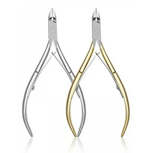 Juego de 2 Cortaúñas Profesionales de Acero Inoxidable con Borde Afilado, Color Plata y Dorado, para el Cuidado de las Uñas, Venta al Por Mayor - Product Image 1