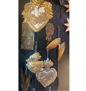 Heart Shape Brass Wall Hanging Sacred <b>Mirror</b> Traditional Decor Indoor Living Room Valentine's Day 100% Handmade - Product Image 3