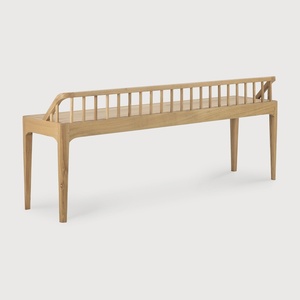 Banc d'intérieur artisanal en bois massif – Mobilier haut de gamme pour salle à manger, salon, entrée, décoration intérieure, hôtel rustique - Product Image 2