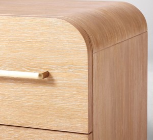 Modern Solid Mango Wood Nightstand With 2 Drawers Minimalist Bedroom Furniture <b>Storage</b> <b>Side</b> <b>Table</b> - Product Image 6