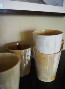 Tasses en corne de buffle polies, écologiques, forme naturelle, style rustique, objet de collection, artisanat durable, Nouvel An, Saint-Valentin - Product Image 6